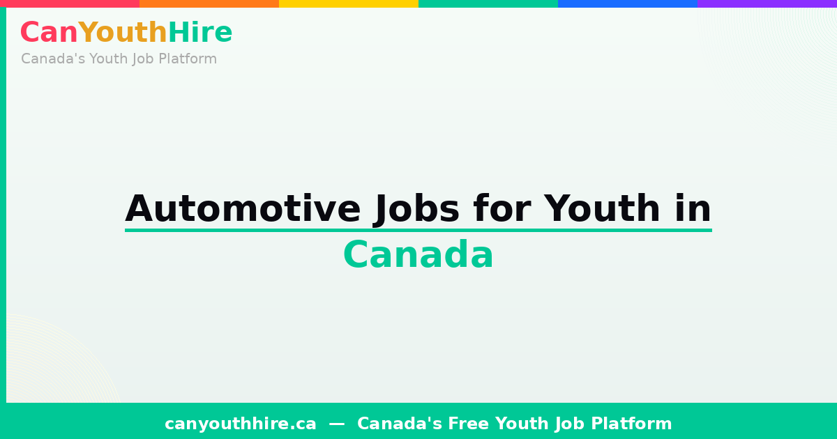 Automotive Jobs for Youth