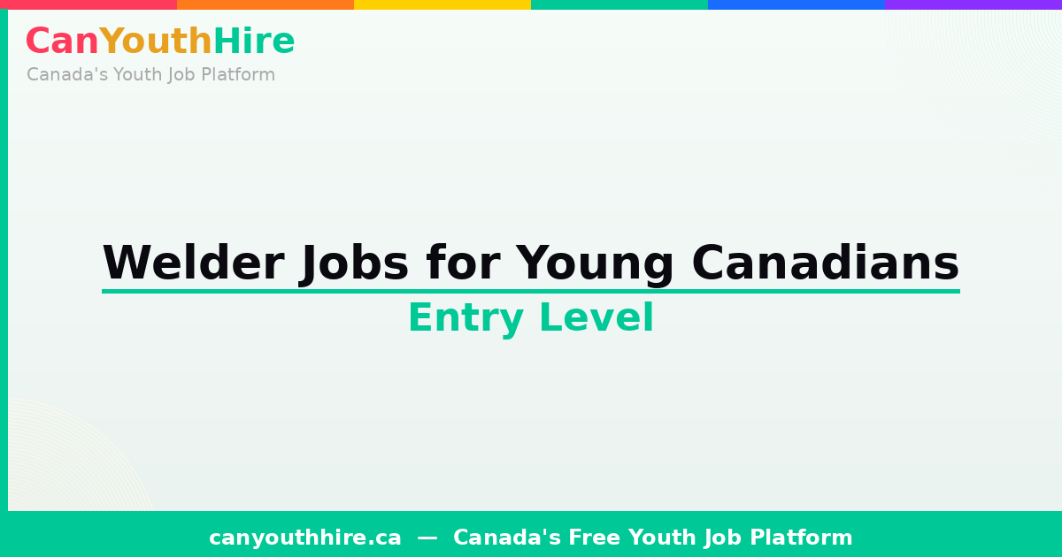Welder Jobs for Young Canadians