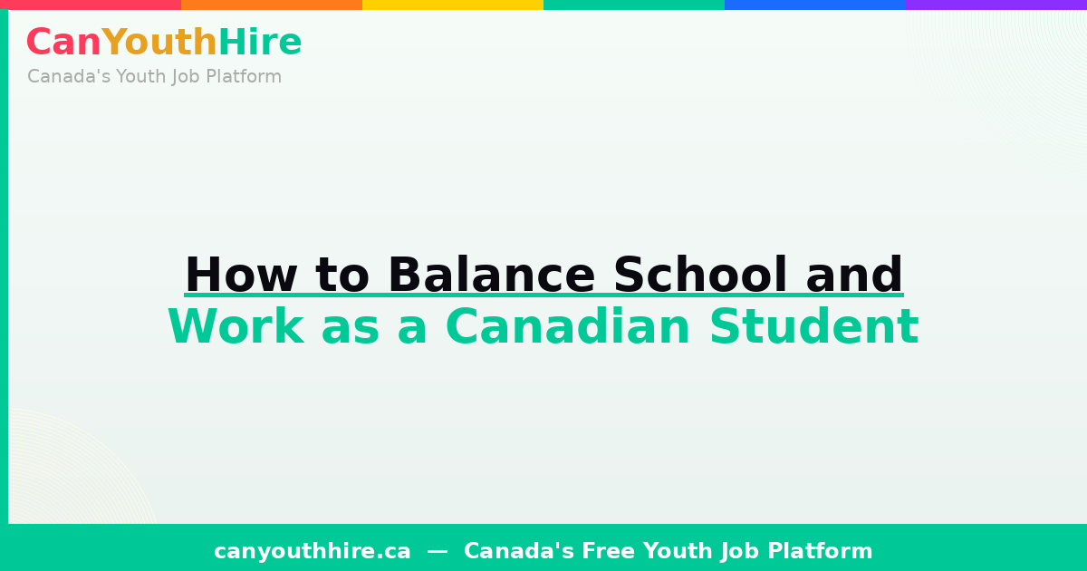 How to Balance School and Work